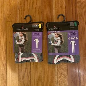 2 Pack Girl’s Long Sleeve & Leggings Thermal Set